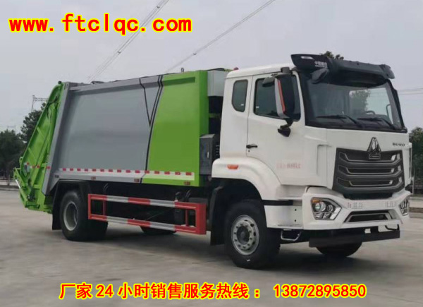 中国济宁重汽HOWO豪沃NX后装压缩式垃圾车|垃圾收集转运车|其它垃圾转运车（12方和14方）